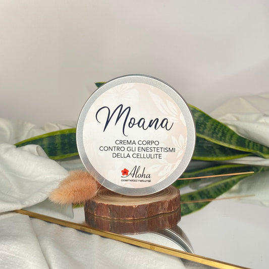 MOANA crema corpo contro gli inestetismi della cellulite. Apllicala tutti i giorni per un risultato immediata contro la pelle a buccia d'arancia