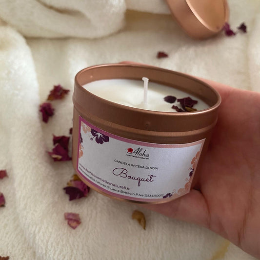 BOUQUET: candela in cera di soia